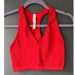 Free People Movement Red Ribbed Racerback Sports Bra Photo 0