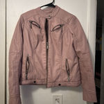 Women's Pink Biker Jacket Size L Photo 0