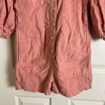 Pilcro Anthropologie  Rust Orange Stretch Linen Shorts Romper Size xxs Photo 6
