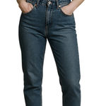 Topshop Moto High Waist Mom Cropped Raw Hem Jeans Size 30 Photo 0