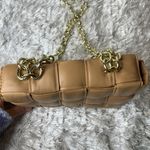 Camel Tan Woven Box Shaped Cross Body Bag 9 x 6 x 2.5" Photo 2