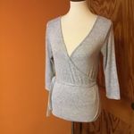 Caution to the Wind Urban outfitters grey sexy plunging neckline top Photo 3