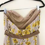 New Watters Yellow Floral Strapless Bridesmaids Dress Style 1341 Women's Size 10 Photo 5