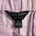 Banana Republic  Pleated Skort Women's XS Lavender Linen Blend Mini Elastic Waist Photo 4