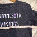 Olivia Rae Minnesota Vikings Livi by  Black Stonewash Crop Baby Tee Size Medium Photo 4