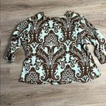 Take Two Brown and Cream Patterned Top Size 2X Photo 13