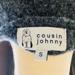 Cousin Johnny grey wool sweater with black beading and embroidery. Size S. EUC. Gray Photo 5