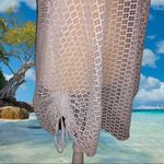 G.M brand white fishnet drawstring sides coverup Size L Photo 4