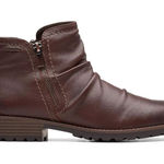 Clarks Aspra Walk Waterproof Womens Ankle Boots British Tan Leather sz9.5 Photo 0