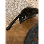 Paul Green  Black Leather Lase Cut Slip On Sandals Photo 6