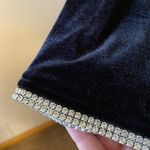 Soft Surroundings Pull On Pants Black Velour Jeweled Embellishments Party Medium Photo 1