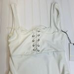 Love Tree  White Lace Top 1 Pc Swimsuit Sz Medium Photo 5