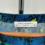 Equipment Femme Cashmere Sweater Sloan Blue Snakeskin Print size XS Long Sleeves Photo 7