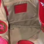 Coach Luxe Hadley Tumbled Red Leather Oversized Carry-On Shoulder Bag Satchel Photo 10