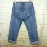 Vince Selvedge Jeans Womens 28 Blue Union Slouch Distressed Ankle Button Fly Photo 11