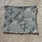 Camo ribbed tube top size small Green Photo 1