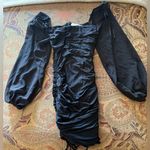 ThatsSoFetch That’s so Fetch Black Ruched Dress Photo 1