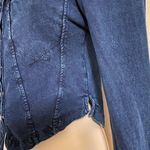 Free People Western Navy Button Up Long Sleeve Top Small new with tag Photo 4