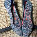 Rothy's Women's The Point II in Teal & Pink Tweed Photo 0