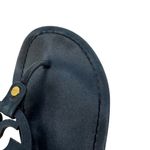 Tory Burch Navy Blue Sparkle Miller Logo Sandals Size 8.5 Photo 9