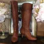 CYNTHIA VINCENT CHESTNUT BROWN LEATHER RIDING BOOTS W/HEEL (7) Photo 2
