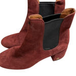  Shoes‎ Coach Tia Suede Ankle Bootie Wine Red Size 7 Photo 0