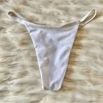 SheIn White High Cut High Waisted Thong Bikini Bottom Sz L Photo 19
