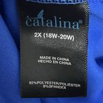 Catalina  Tankini Top Crochet Look Elephant Center Detail Dark Blue Size 2XL Photo 7