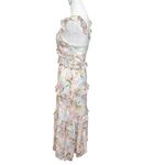 o.p.t. Ingrid Floral Tiered Midi Dress Ruffle Women’s Size XS Sleeveless V Photo 3