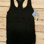 Forever 21 NWT  Black Ruched Razorback Workout Tank Black NEW Size Small. Photo 0
