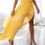 Hello Molly  STAY FUN MAXI SKIRT in MUSTARD NWT 2 Photo 0