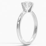 Boutique 2Ct Solitaire Moissanite Diamond Engagement Ring | Platinum Plated Silver Photo 10