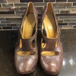 Coclico brown burnished leather wood Mary Janes 40 Women’s Size 10 Photo 2