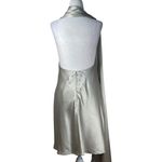 Auteur Studio Cassidy Dress in Grey Small New Womens Silver Satin Mini Gray Photo 5