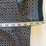 Long Tall Sally Tunic Dress Short Sleeve Blue Black Diamond Jacquard Size 6 Photo 6