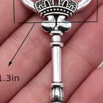 Silver Vintage Antique Style Skeleton Key Pendant Photo 0