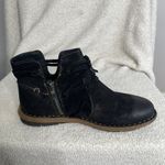 Born Tarklin Boots Womens 9.5 Bootie Shoes Black Distressed Suede Boho Comfort Photo 5