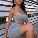 Single Strap Sleeveless Romper Gray Photo 1