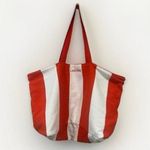 Lancôme Terry Cloth Towel Beach Bag Orange White Stripe Photo 0