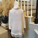 J.Jill Romantic Boho White Cotton Linen Blend Knit Cardigan Size Small Photo 5