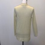 Loft Ann Taylor gold sparkly open cardigan sweater dressy holiday Photo 4