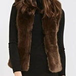Forever 21 Faux Fur Brown Sleeveless Vest Medium Photo 0