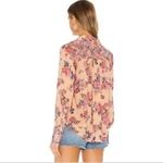 Free People  Hold On To Me Printed Top in Coral XS Photo 2