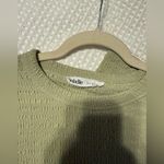 Elodie  Short Sleeve Textured Green Dress Photo 2