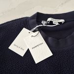 Sporty & Rich Sherpa Fleece Crew Neck Wellness Sweatshirt Blue Photo 4