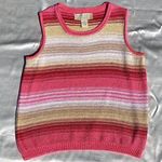 Norton Mcnaughton Vintage Pink Gradient Striped Knit Sleeveless Top Photo 0
