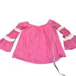 Vava by Joy Han VAVA pink off the shoulder bell sleeve blouse Photo 1