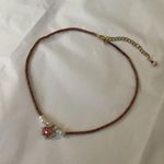 Handmade pink Flower Pendant Choker Adjustable Photo 3
