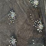 Women's Black and Silver beaded Shawl Photo 3