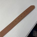 White House | Black Market NWT Gold Buckle Denim Leather Belt Sz M Photo 10